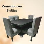 Comedor 6 Sillas Color Gris 12104900