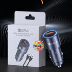 Cargador Auto Dual 20W C USB 3A GAR241