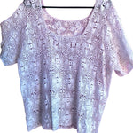 Blusa Artesanal Crochet Fino Tejido M Hecho en Mex
