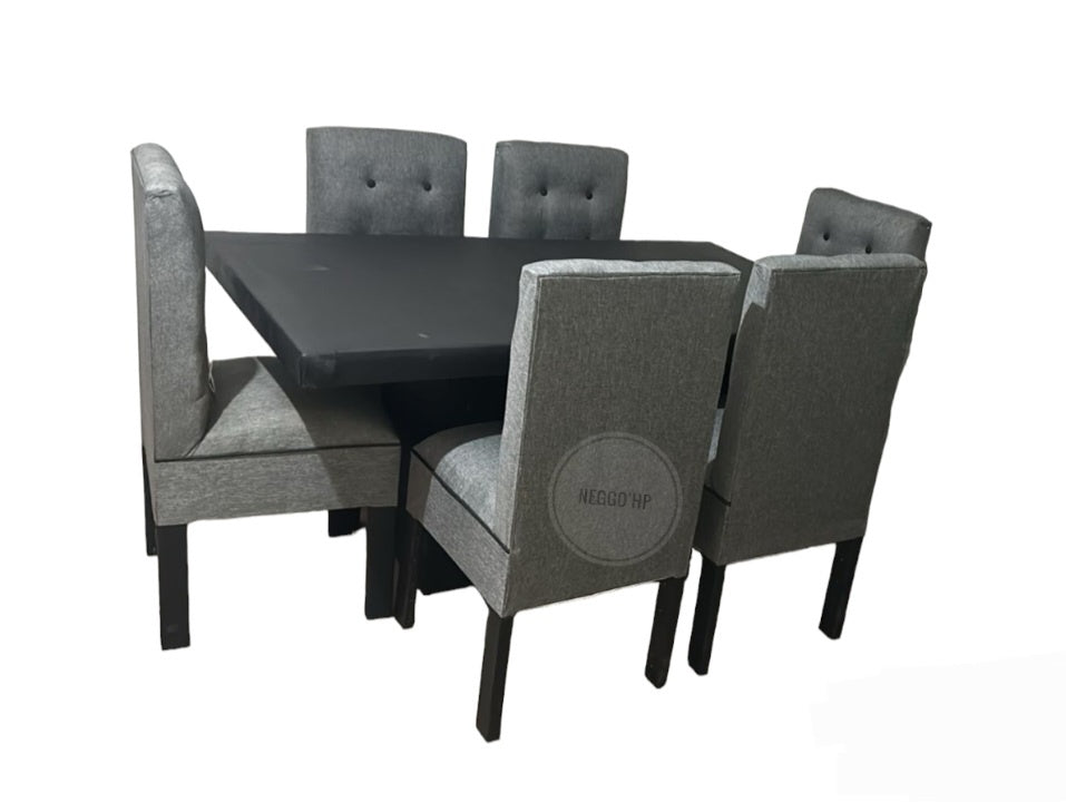 Comedor 6 Sillas Color Gris 12104900