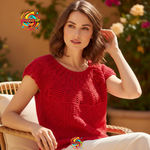 Blusa Tejida Artesanal Rojo Hecho en México